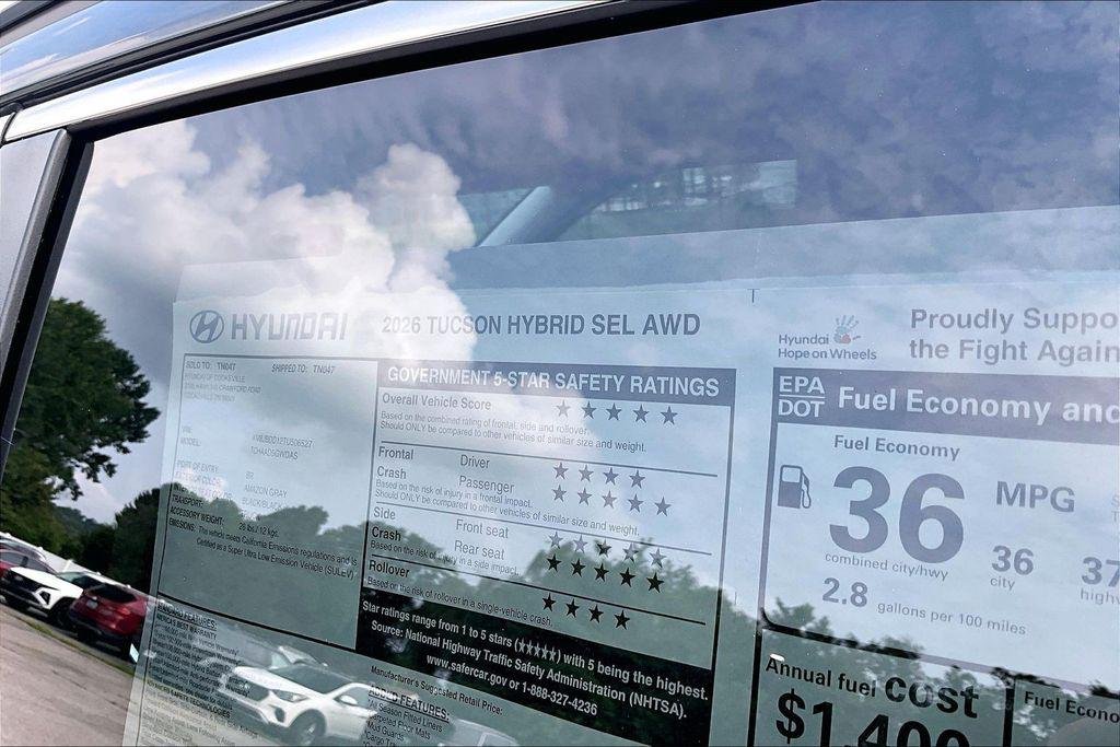 New 2026 Amazon Gray Hyundai SEL image 14