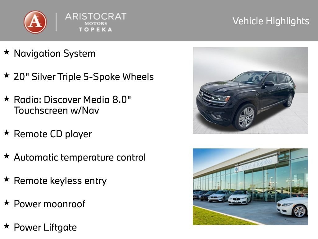 Used 2019 Volkswagen Atlas SEL with VIN 1V2MR2CA7KC527072 for sale in Kansas City