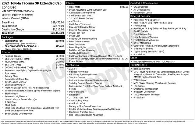 Used 2021 White Toyota SR image 7