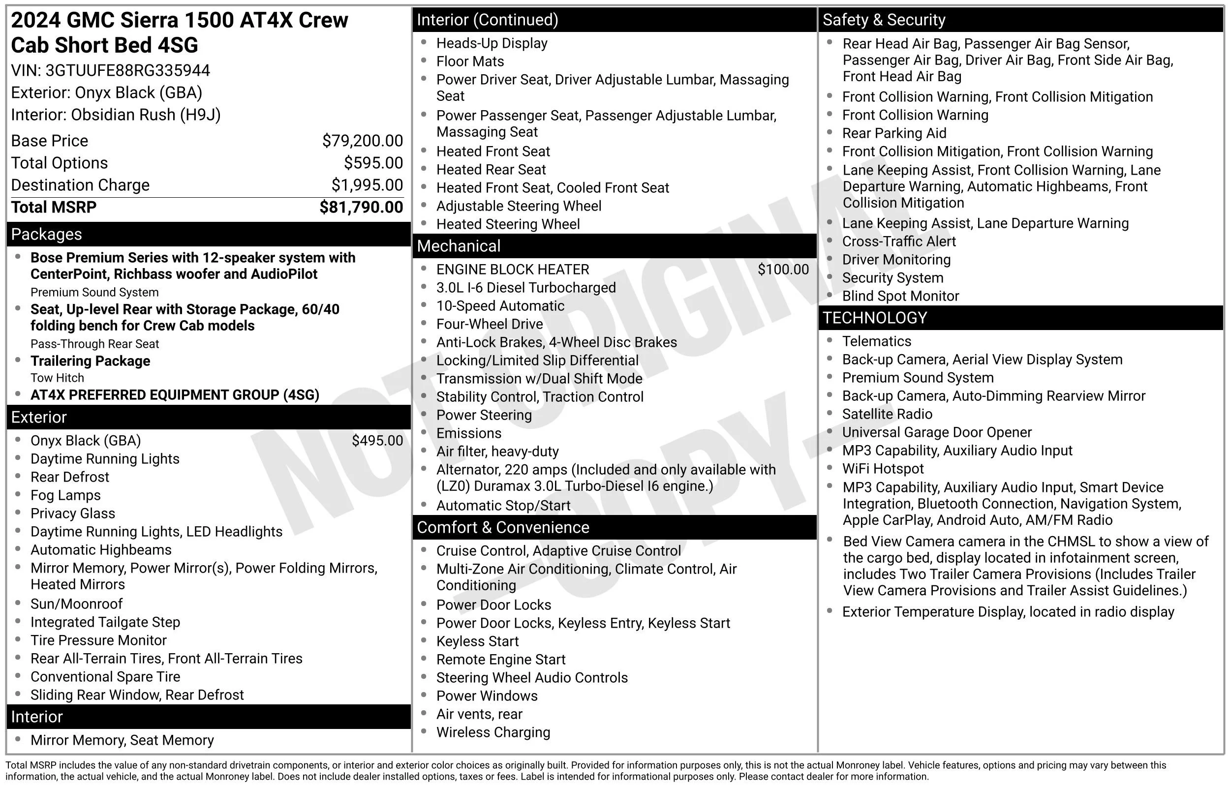 Used 2024 Onyx Black GMC AT4X image 51