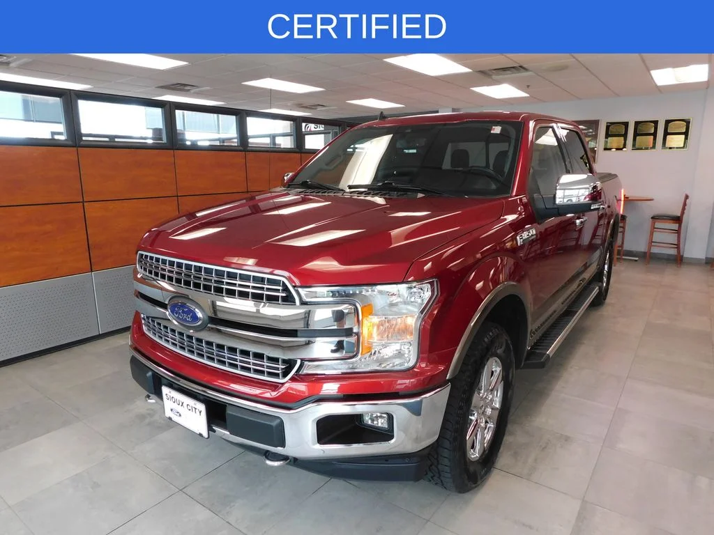 Certified Used 2019 Ruby Red Metallic Tinted Clearcoat Ford Lariat image 1