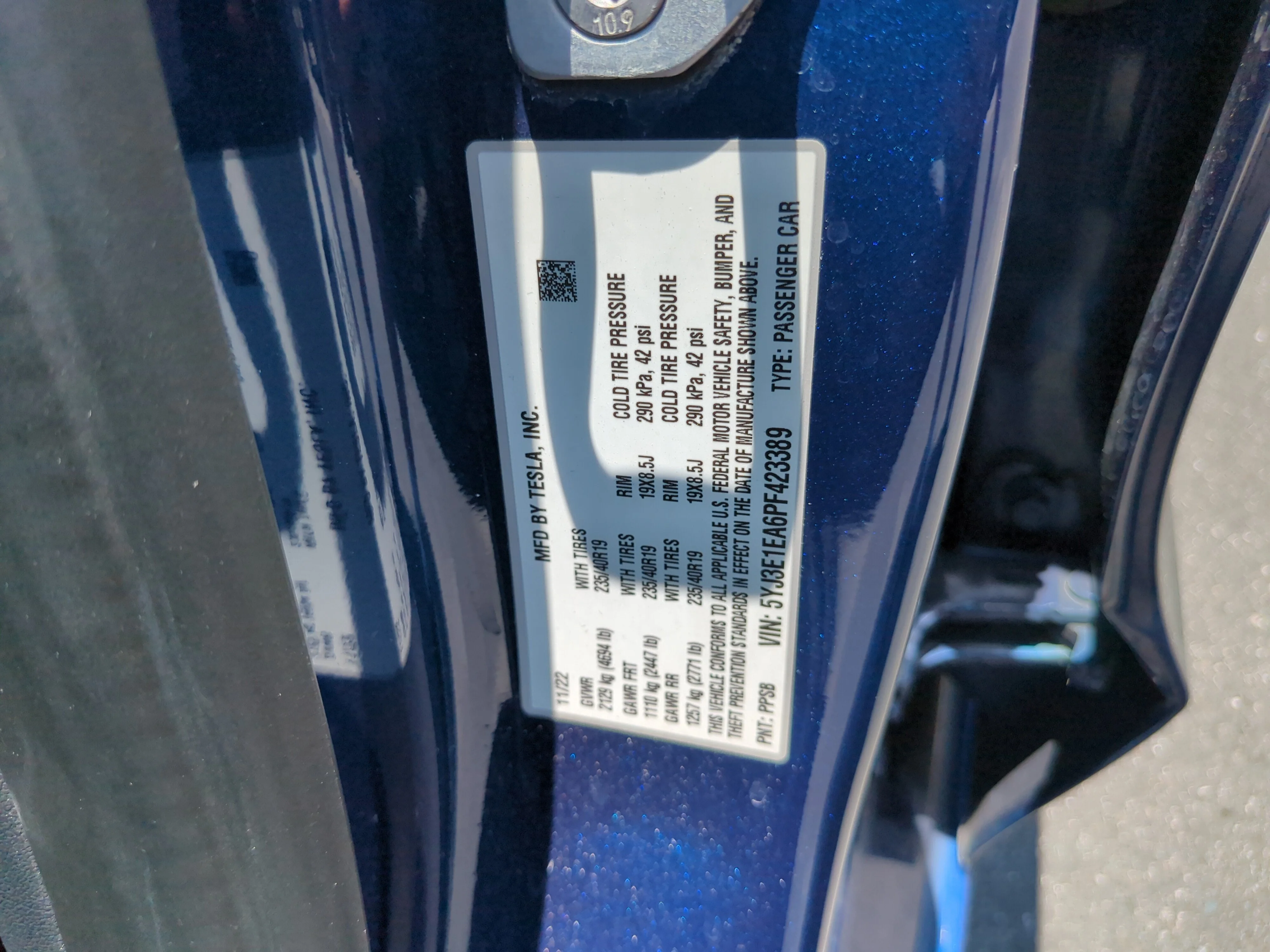 Used 2023 Deep Blue Metallic Tesla  image 37