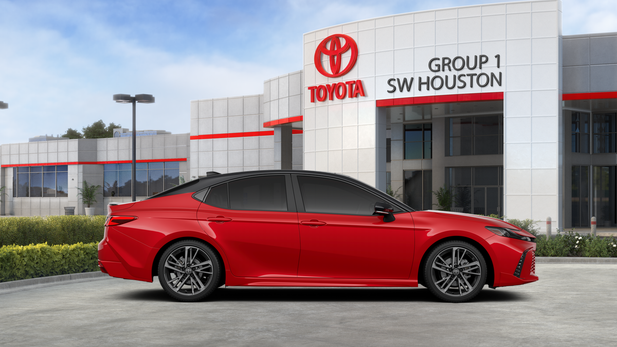 New 2026 Supersonic Red with Midnight Black Metallic roof Toyota XSE image 12
