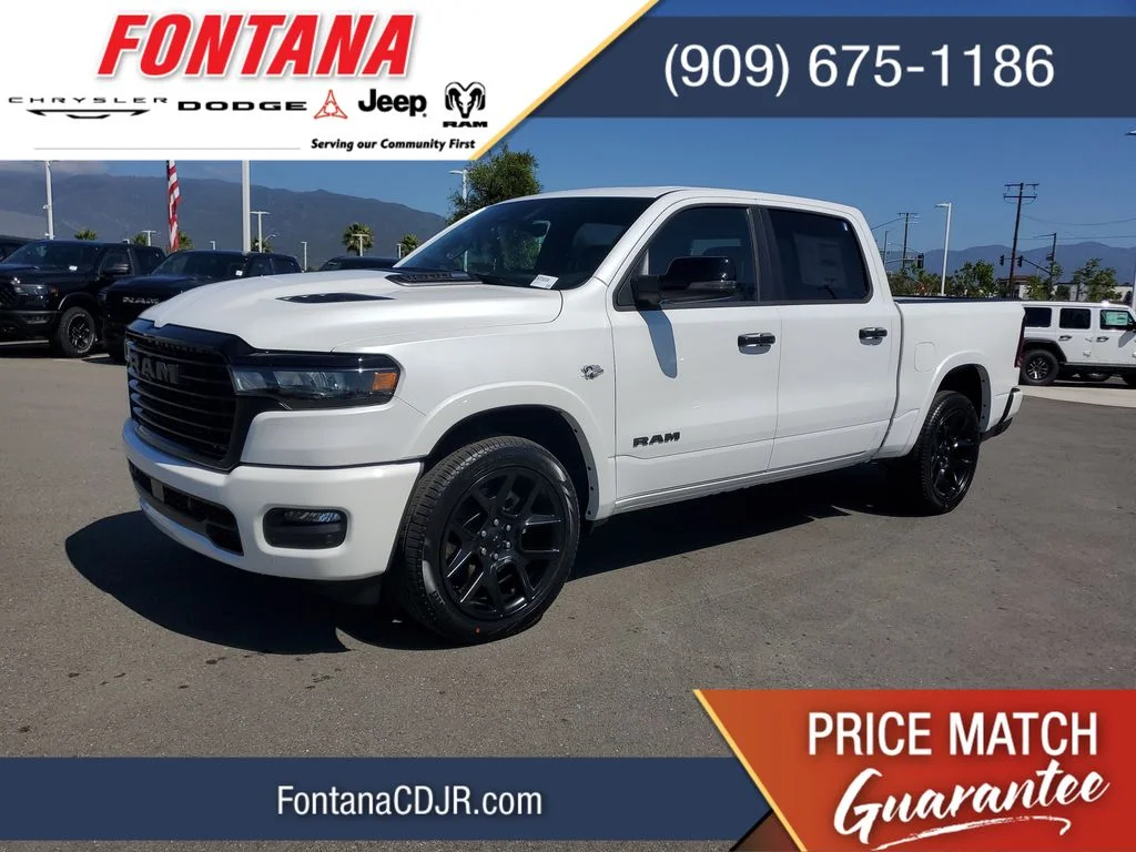 New 2026 Ivory White Tri-Coat Pearl-Coat Exterior Paint RAM Laramie image 1