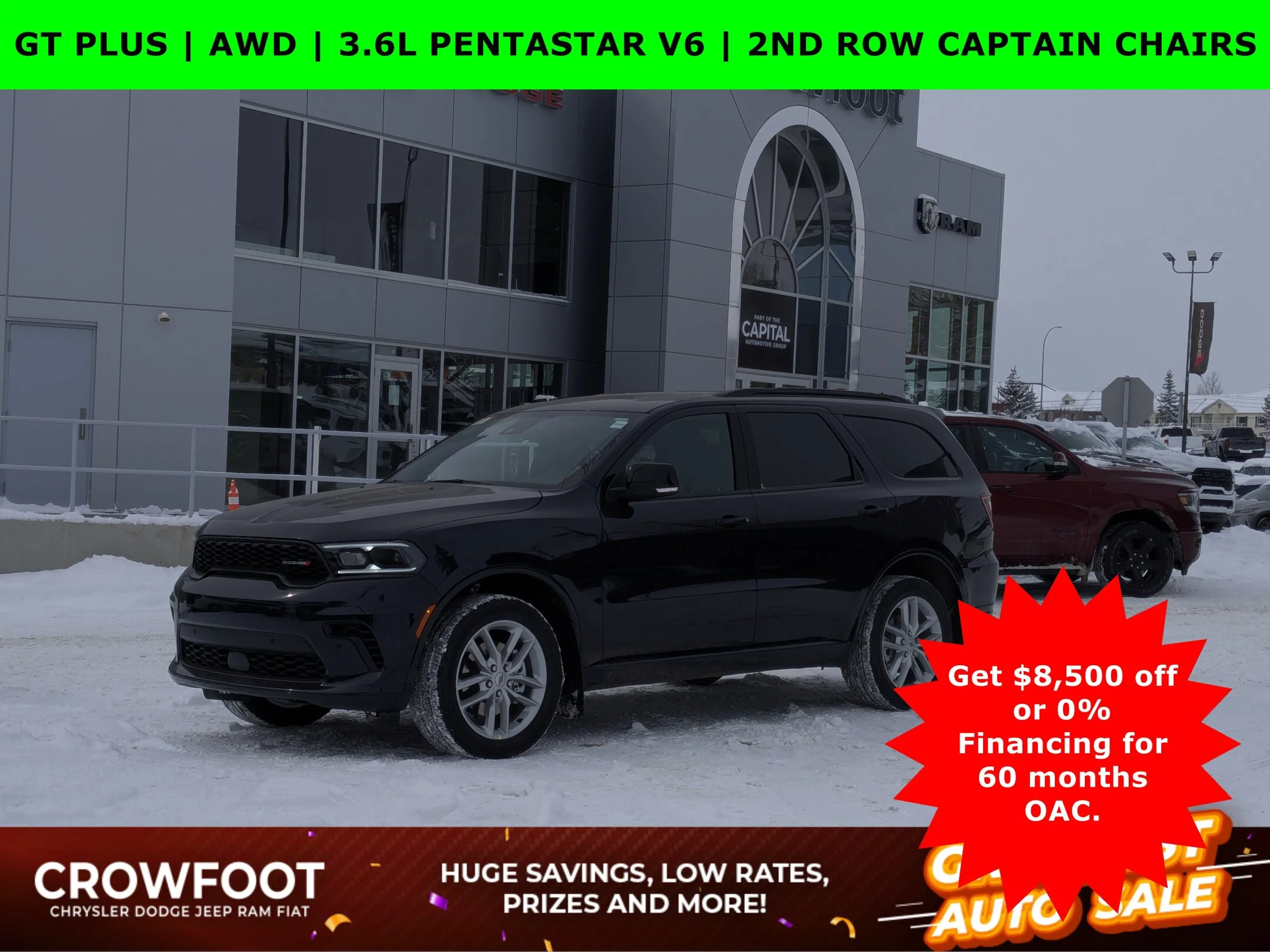 New 2026 night moves Dodge GT Plus - - Pkg 2BH - 2nd Row Captain Chairs - Ventilated Seats - Wireless Charging & More! image 1