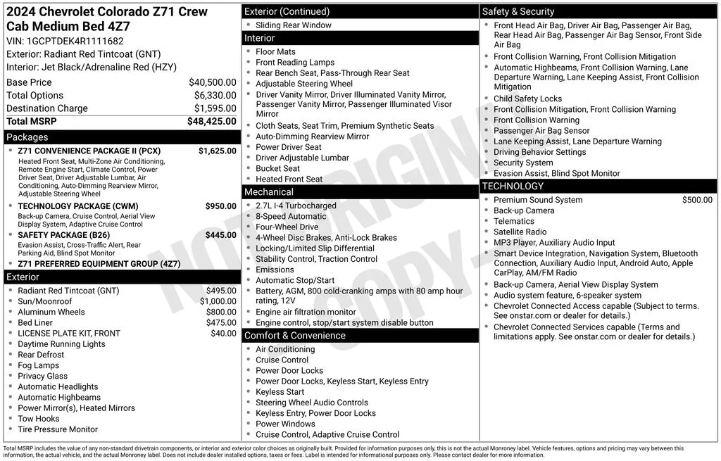 Certified Used 2024 Red Chevrolet Z71 image 13
