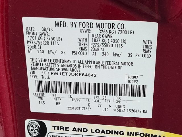Used 2013 Ruby Red Ford Lariat image 23