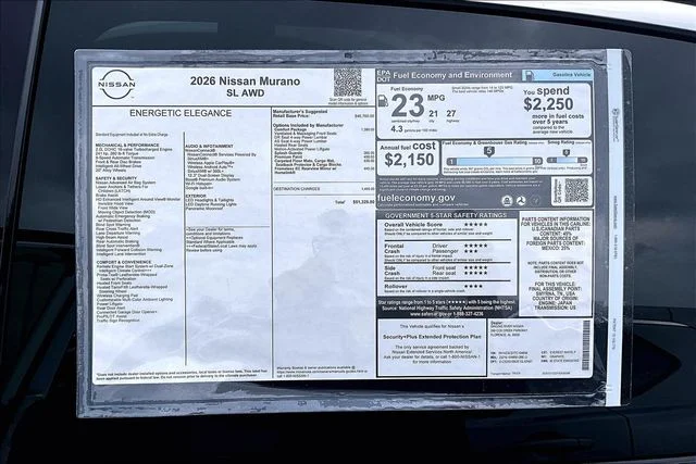 New 2026 Nissan Murano 2.0L VC-Turbo SL