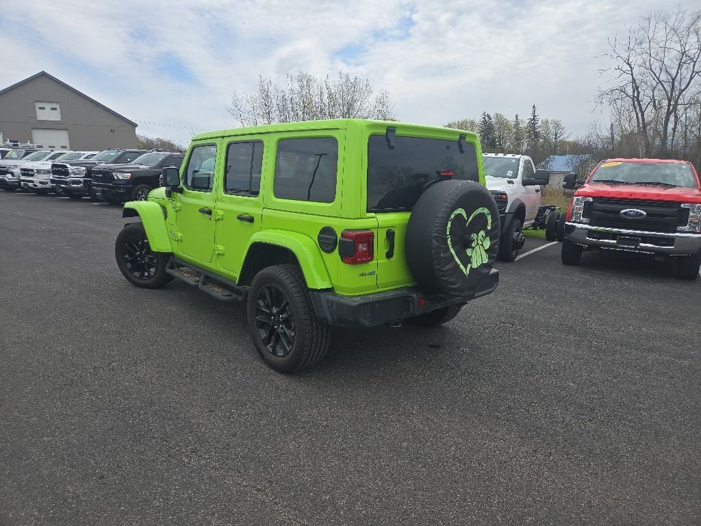 Used 2021 Green Jeep Unlimited Sahara High Altitude 4xe image 5