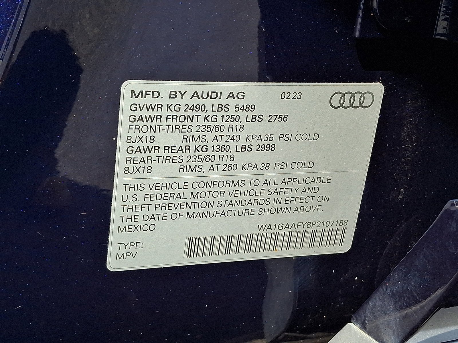Used 2023 Navarra Blue Metallic   2D2d Audi S line Premium image 27