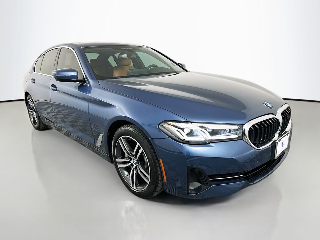 Certified Used 2023 Arctic Race Blue metallic BMW 530i image 3