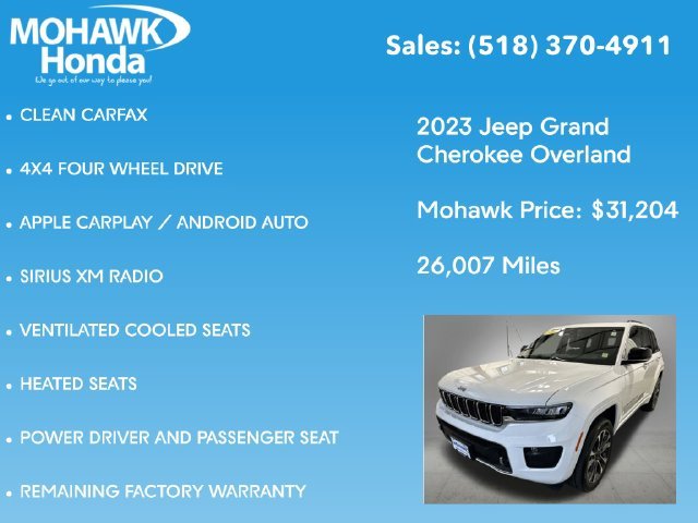 Used 2023 Bright White Clearcoat Jeep Overland image 14