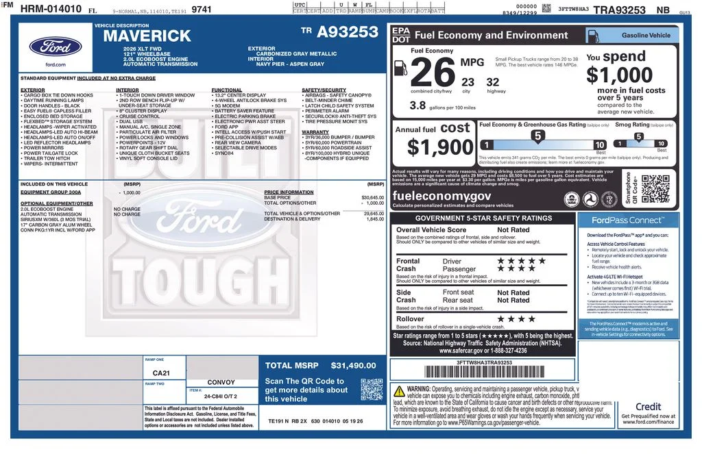 New 2026 Gray Ford XLT image 8