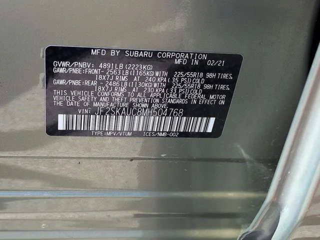 Used 2021 Green Subaru Limited image 41