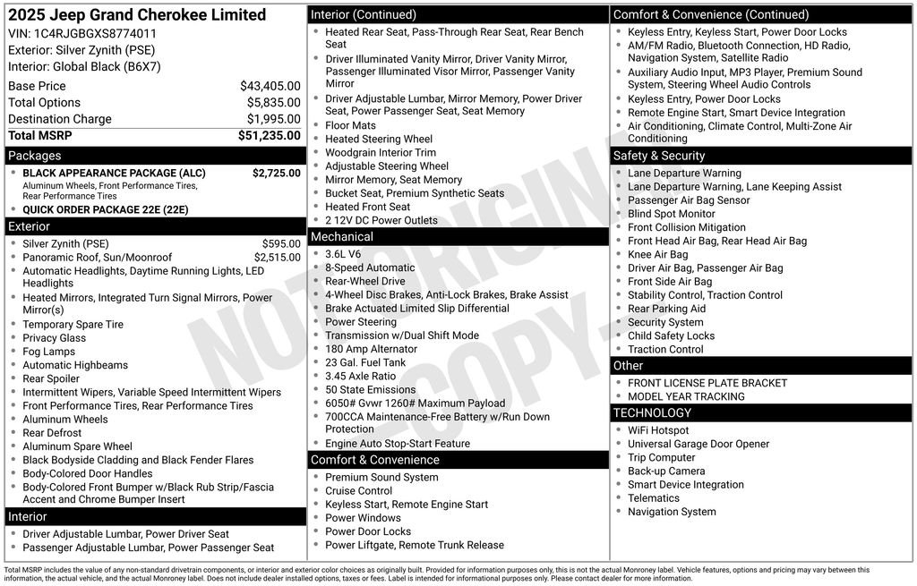 New 2025 Silver Zynith Exterior Paint Jeep Limited image 21