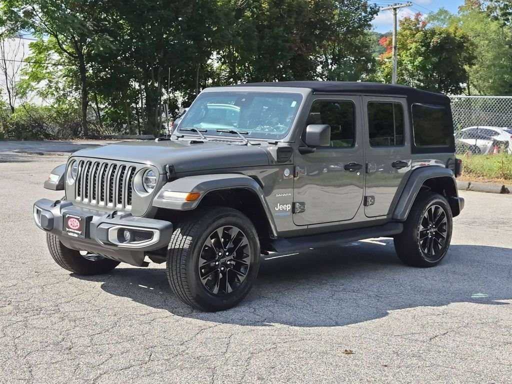 Used 2021 Gray Jeep Unlimited Sahara 4xe image 10
