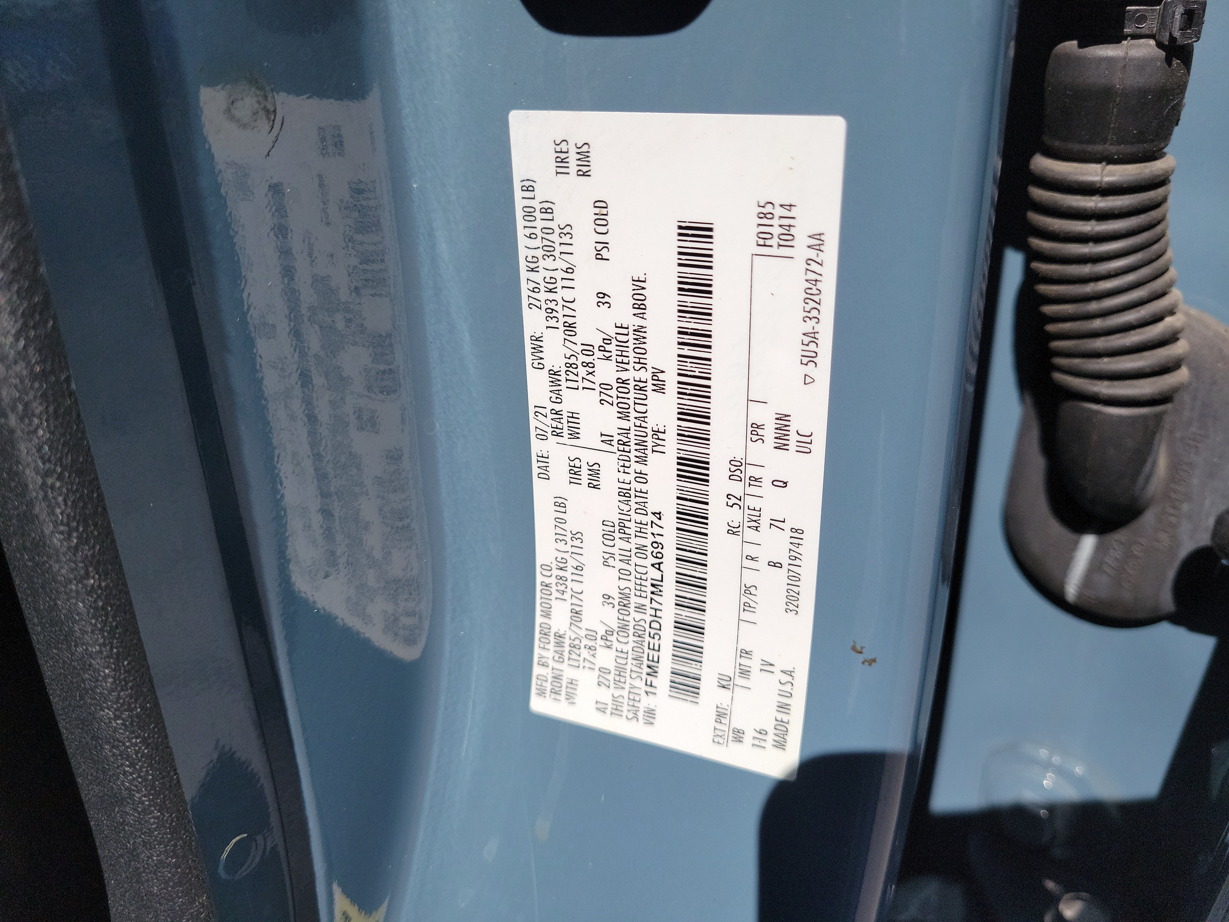 Used 2021 Light Blue Ford Badlands image 31