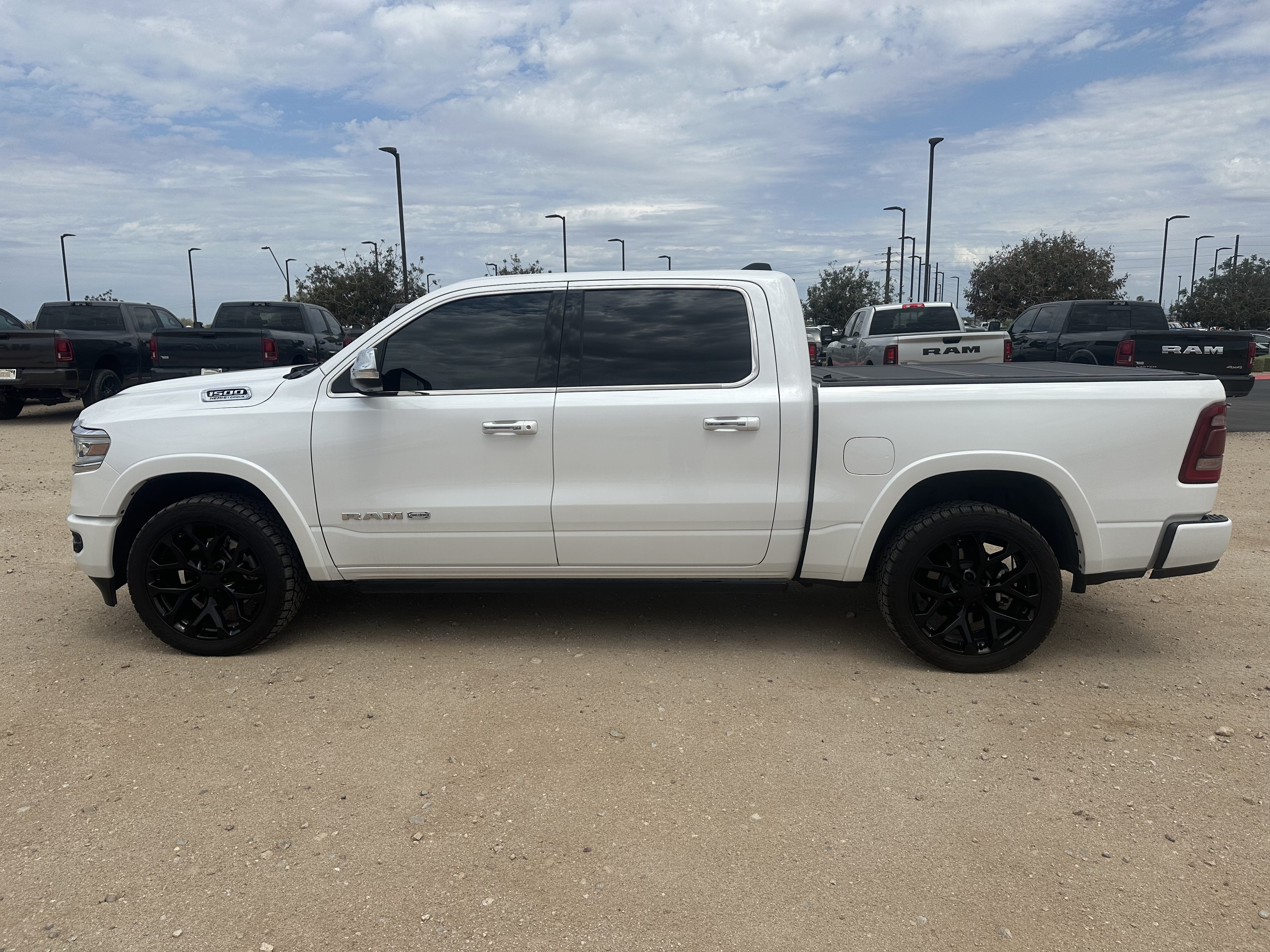 Used 2022 Ivory White Tri-Coat Pearlcoat Ram Longhorn image 2