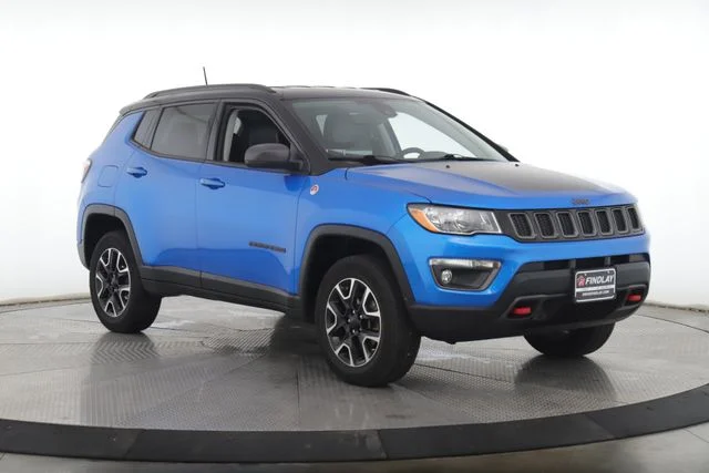 Used 2021 Blue Jeep Trailhawk image 2
