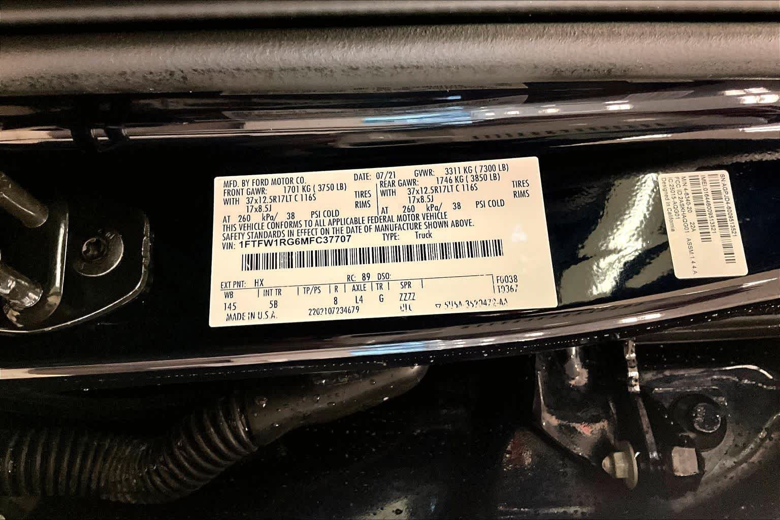 Used 2021 Antimatter Blue Metallic Ford Raptor image 32