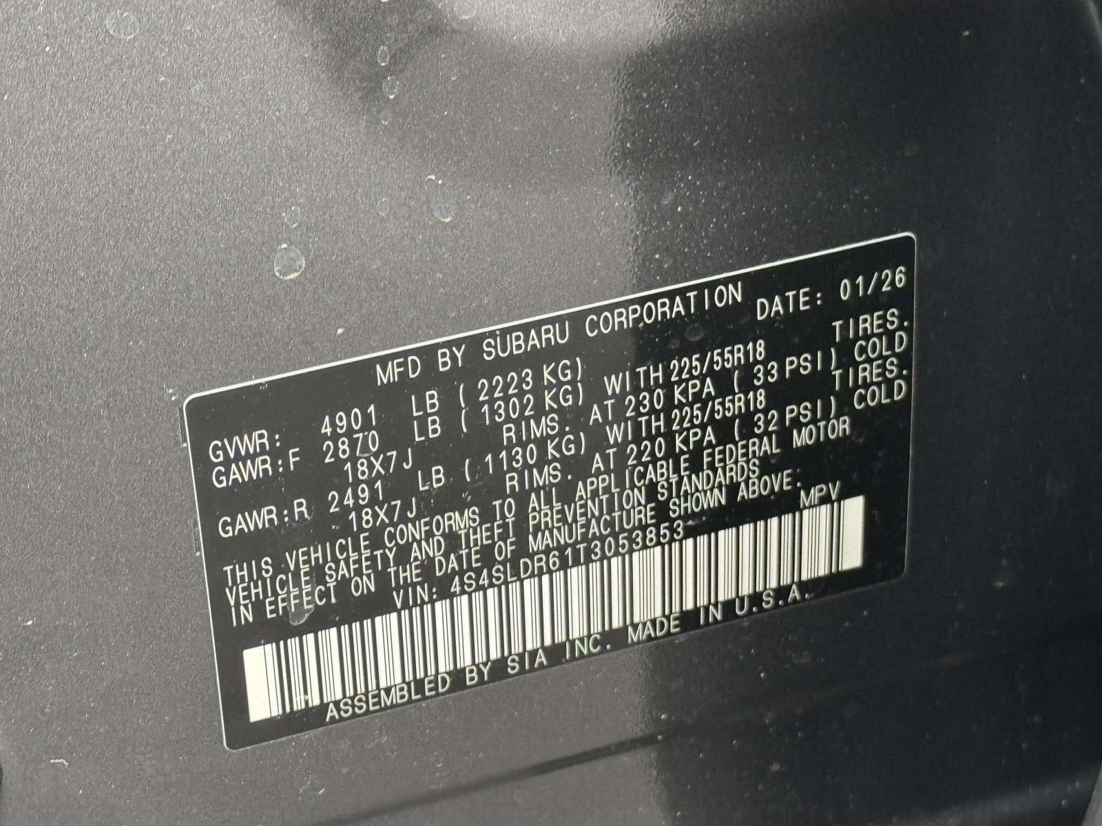 New 2026 MAGNETITE GRAY METALLIC Subaru Limited image 18