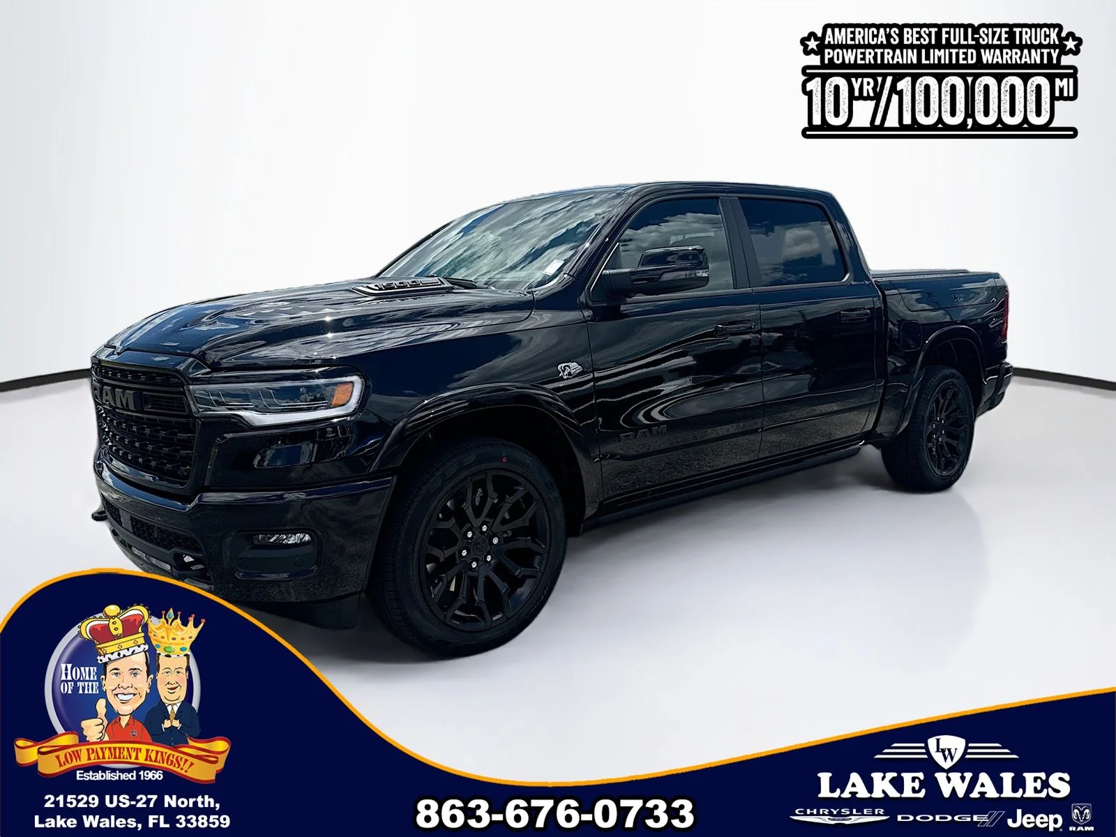 New 2026 Diamond Black Crystal Pearl-Coat Exterior Paint RAM Limited image 2