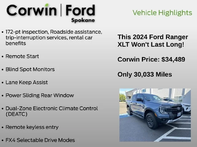 Used 2024 Azure Gray Metallic Ford XLT image 13
