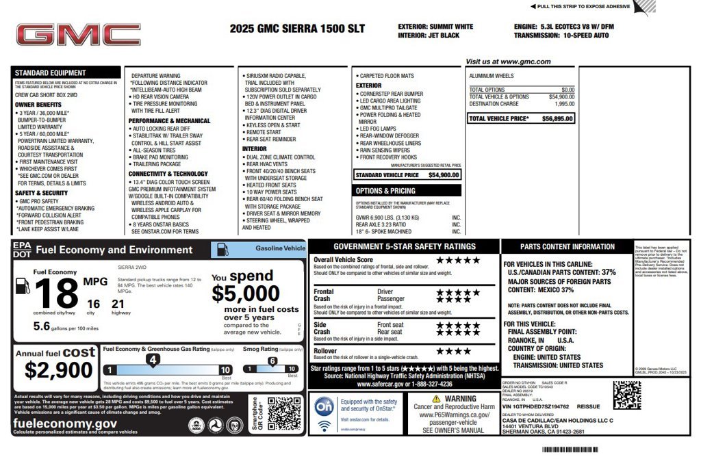 Used 2025 White GMC SLT image 3