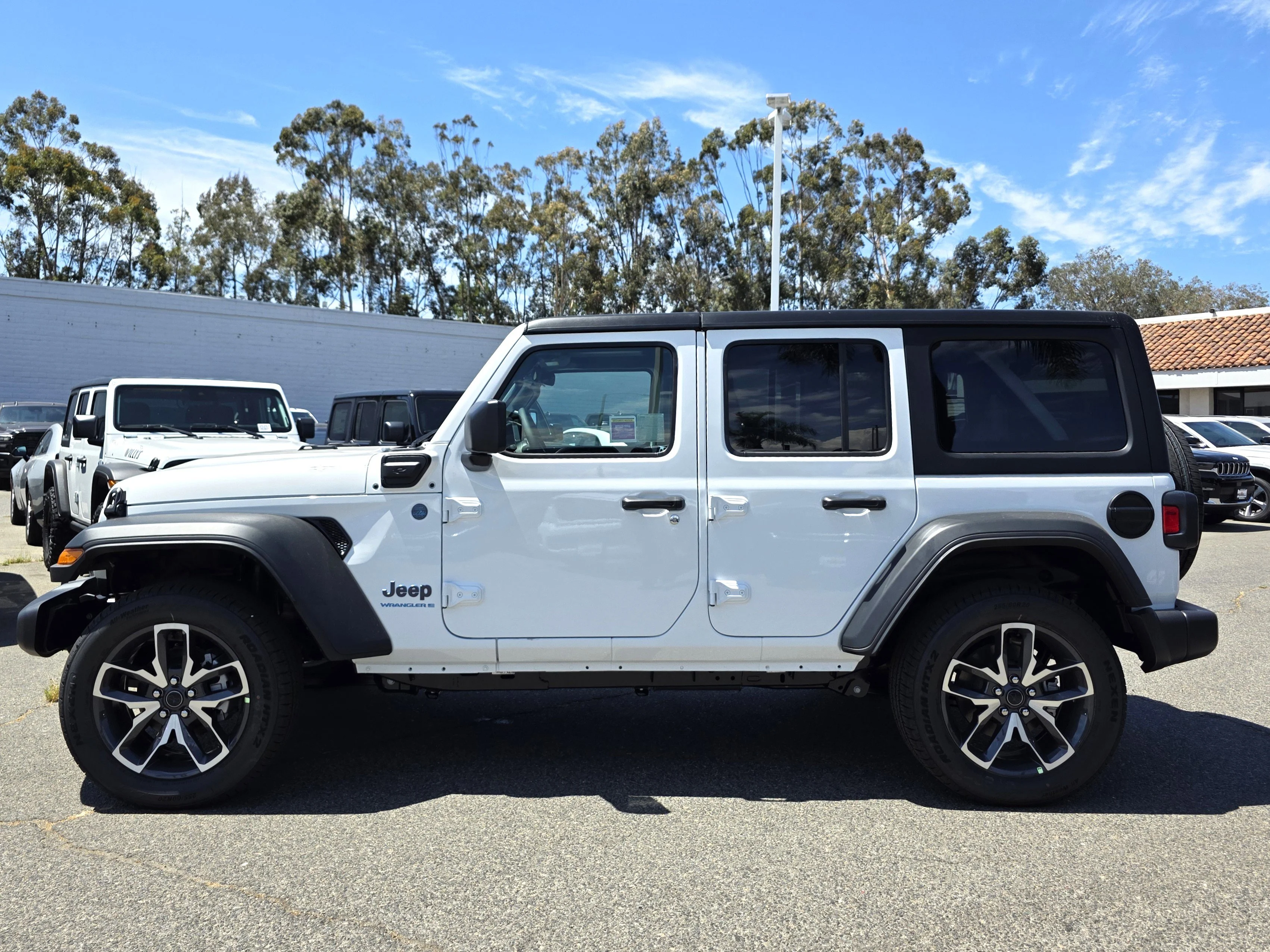 New 2025 Bright White Clearcoat Jeep Sport S 4xe image 2