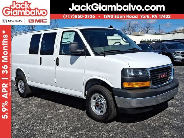 New 2025 Summit White GMC Work Van image 1