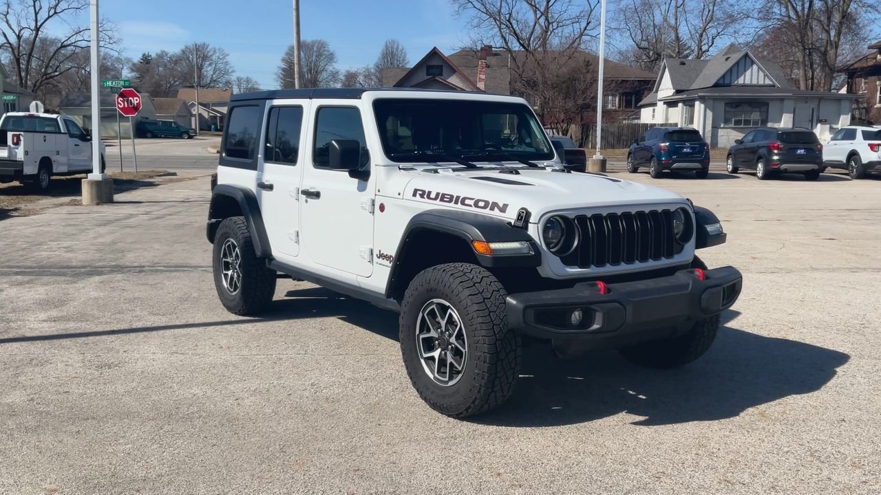 Used 2024 Bright White Clearcoat Jeep Rubicon image 5