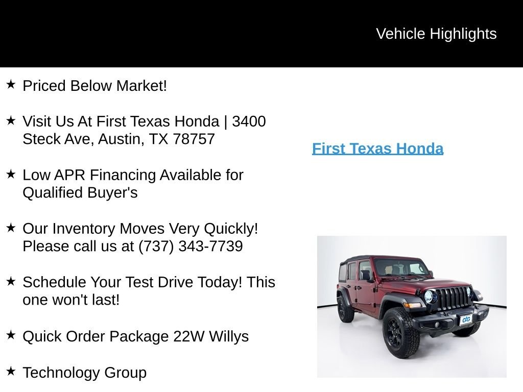 2021 Jeep Wrangler Unlimited Willys - Photo 10