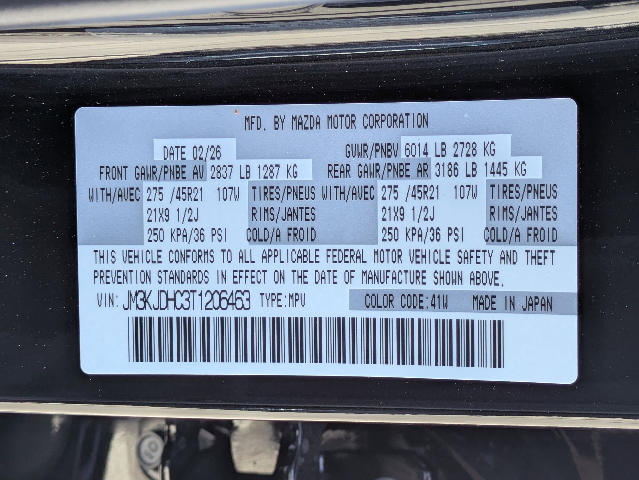 New 2026 Jet Black Mica Mazda 3.3 Turbo S Premium AWD image 16
