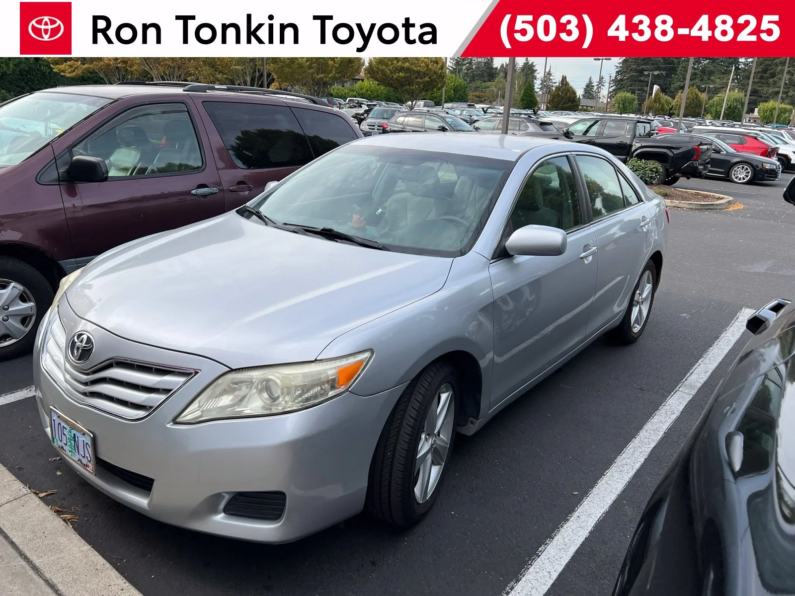 Used 2011 Classic Silver Metallic Toyota LE image 1