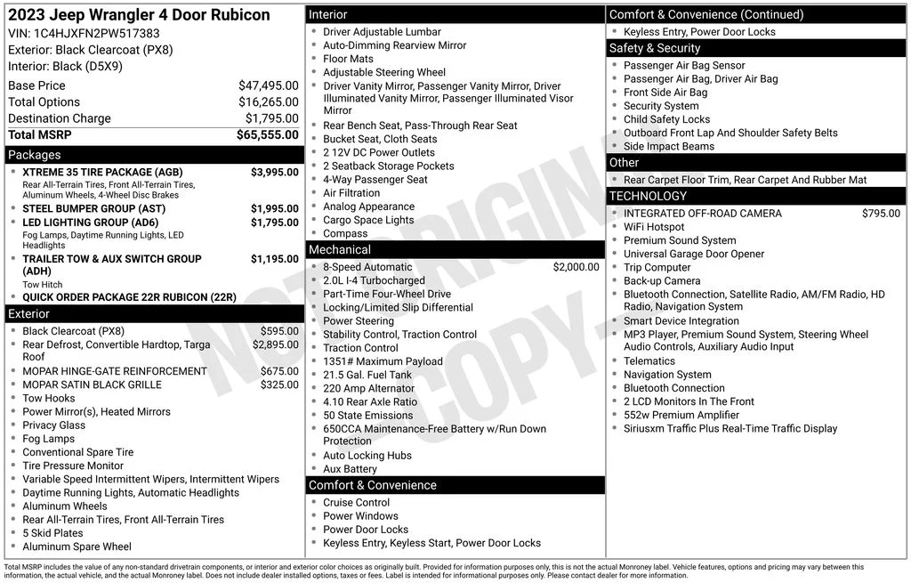 Certified Used 2023 Black Jeep Rubicon image 5
