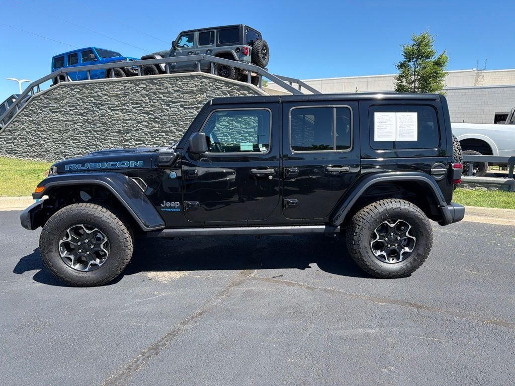 Used 2021 Black Jeep Unlimited Rubicon 4xe image 4