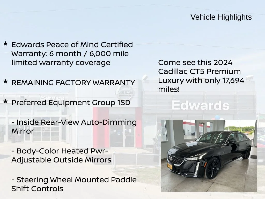 Used 2024 Black Cadillac Premium Luxury image 11