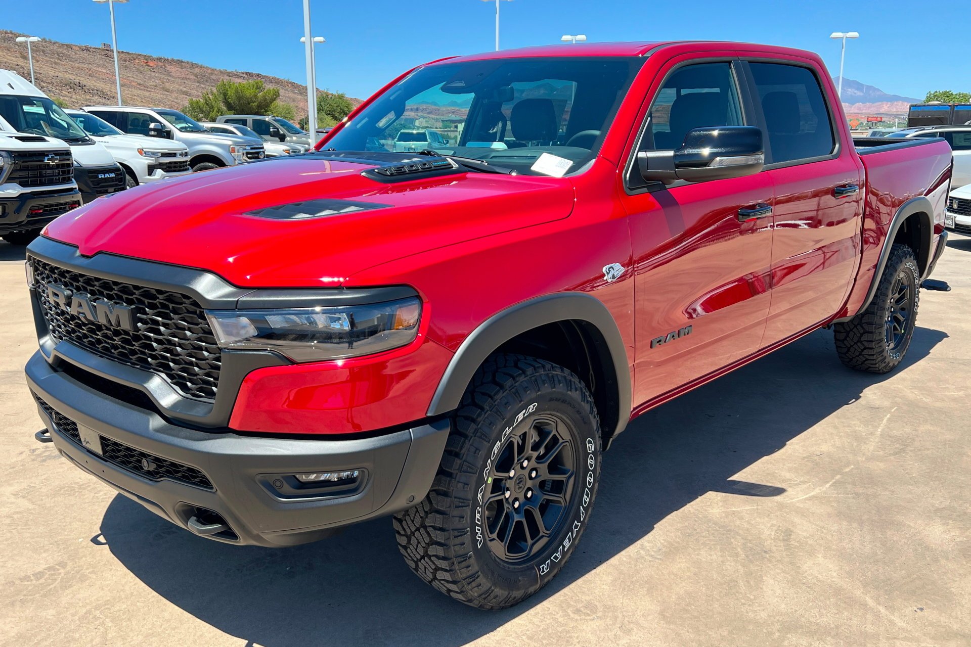 New 2026 Molten Red Pearl-Coat Exterior Paint RAM Rebel image 1