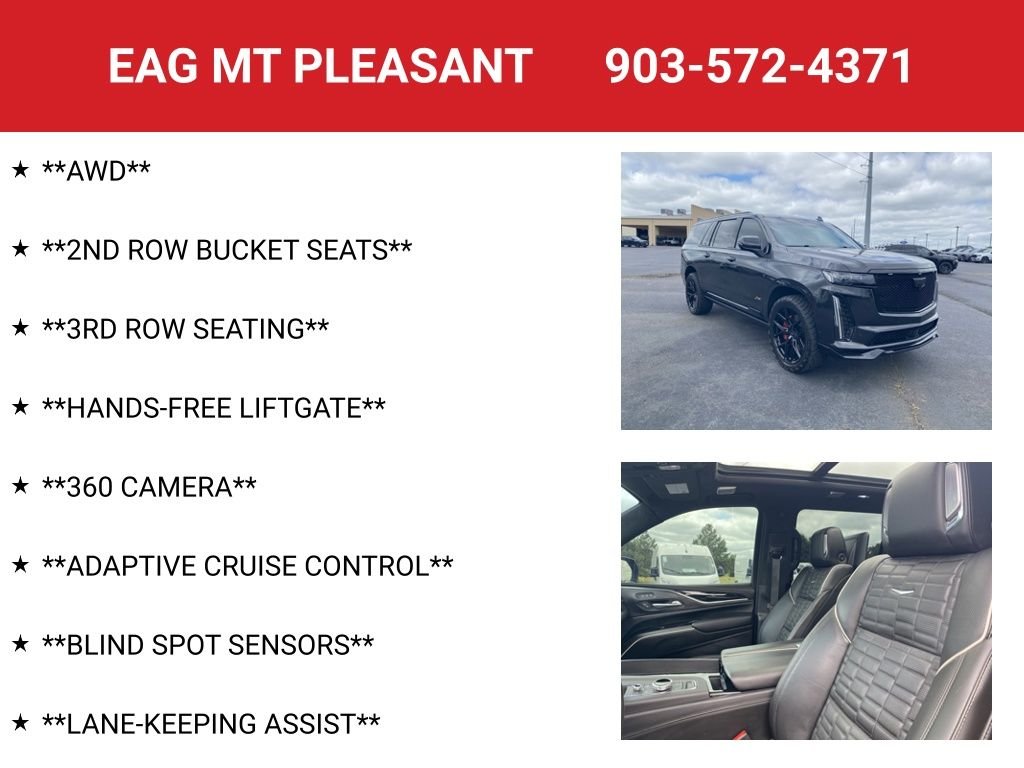 Used 2024 Black Diamond Tri-Coat Cadillac V-Series image 8
