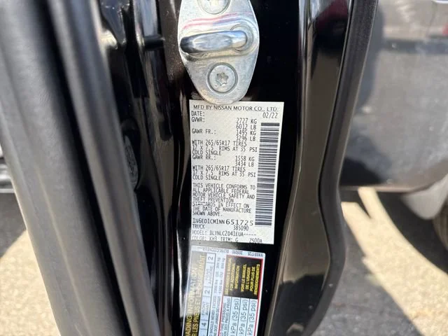Used 2022 Super Black Nissan SV image 16