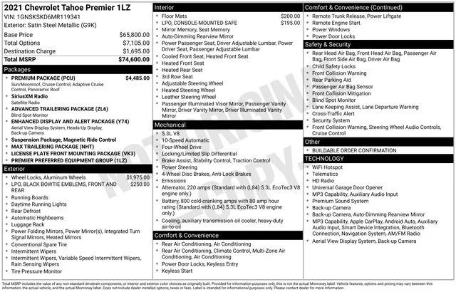 Used 2021 Gray Chevrolet Premier image 7