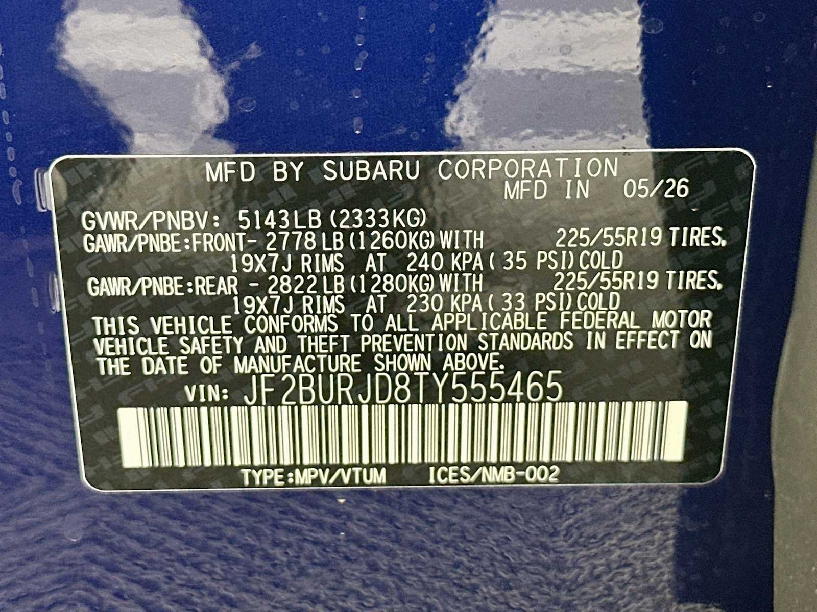 New 2026 SAPPHIRE BLUE PEARL Subaru Touring XT image 31
