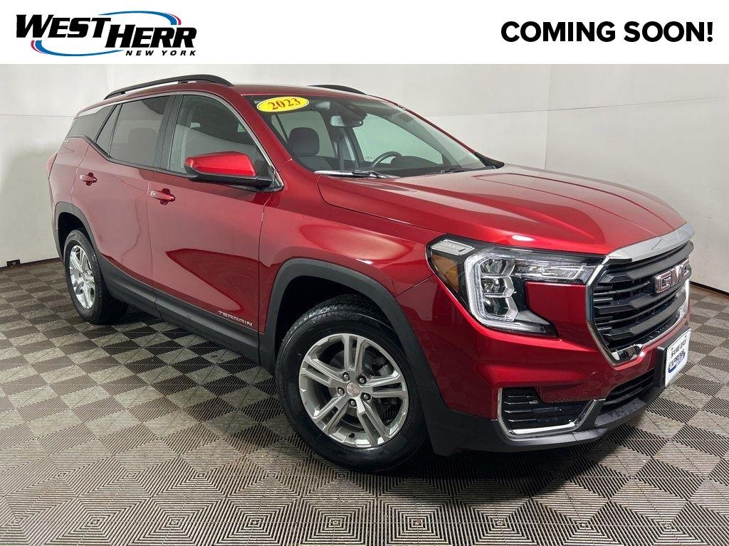 Used 2023 Volcanic Red GMC SLE image 1