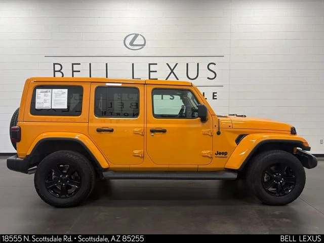 Used 2021 Yellow Jeep Unlimited Sahara Altitude image 3