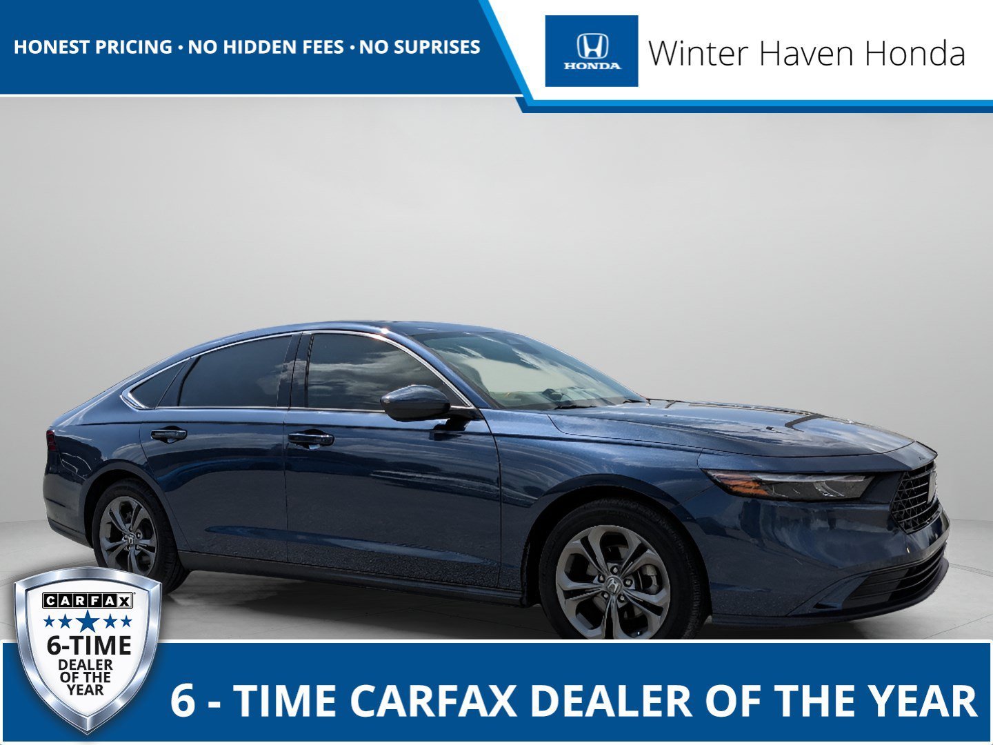 Certified Used 2024 Canyon River Blue Metallic Honda EX image 1