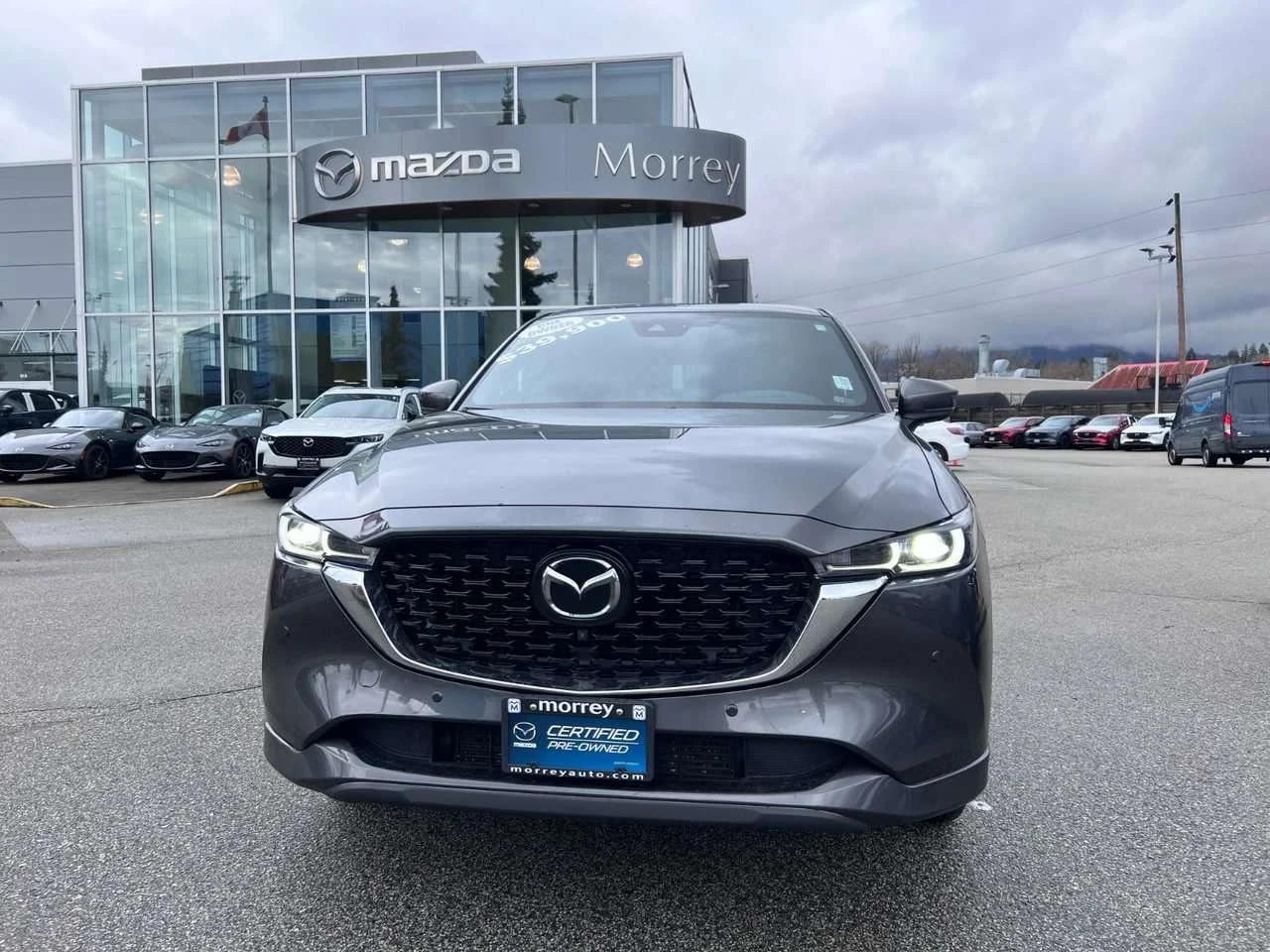 Used 2023 Machine Grey Metallic Mazda Signature AWD at Top of the line Turbo AWD! low mileage. Finance available image 2