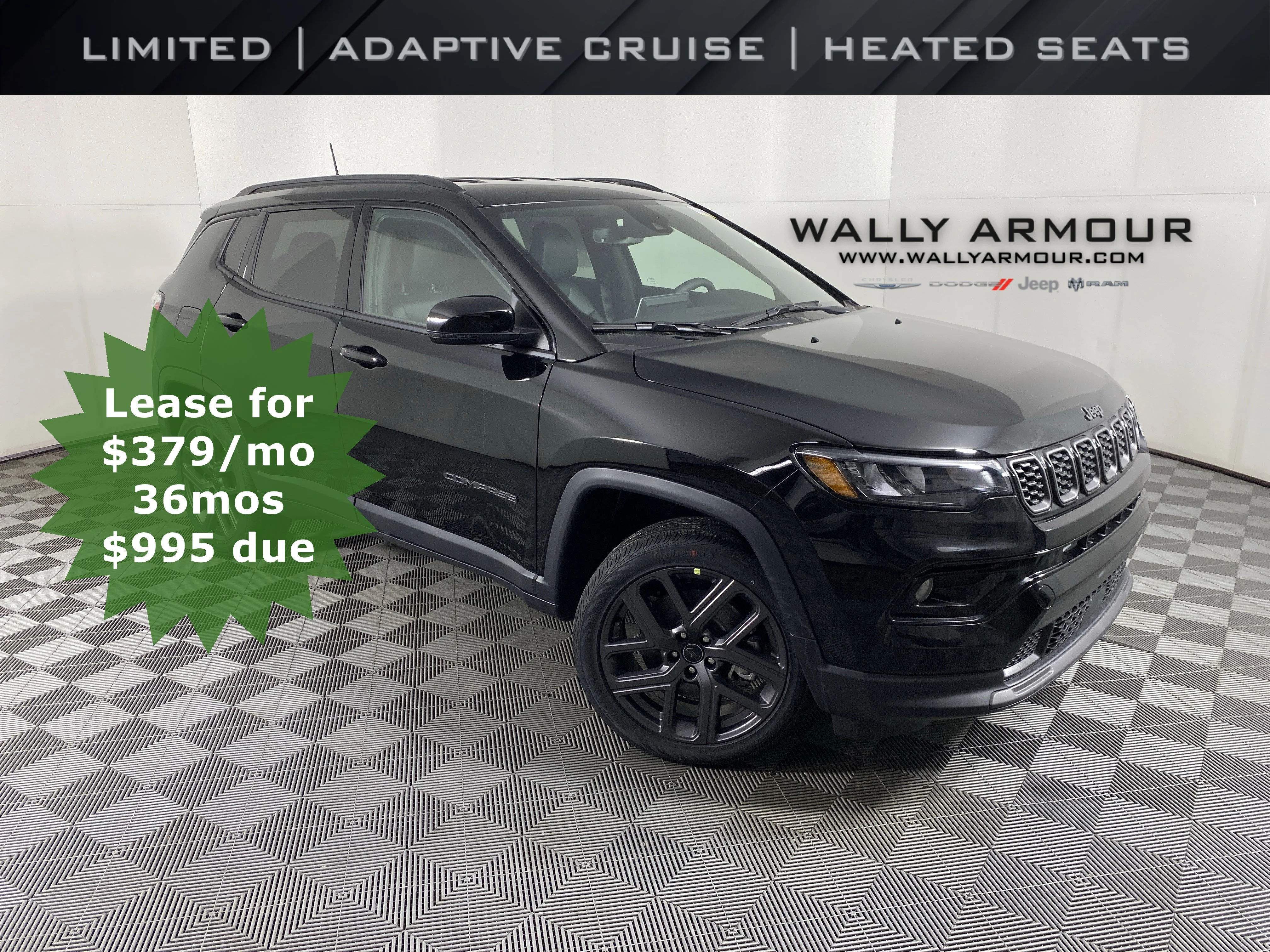 New 2026 Diamond Black Crystal Pearl-Coat Exterior Paint Jeep Limited image 1