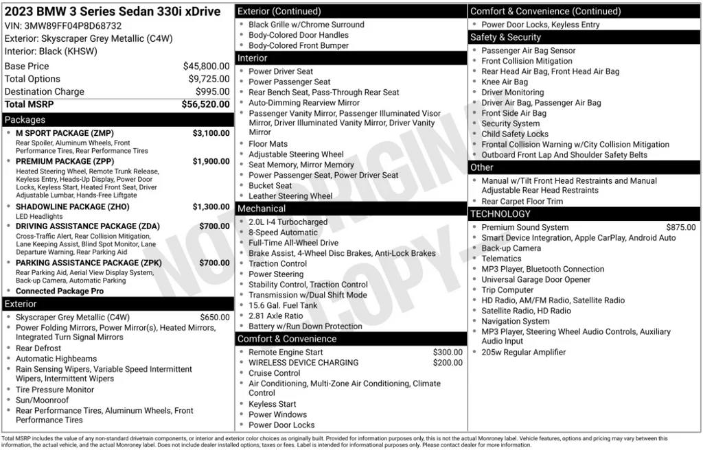 Certified Used 2023 Skyscraper Grey Metallic BMW 330i xDrive image 6