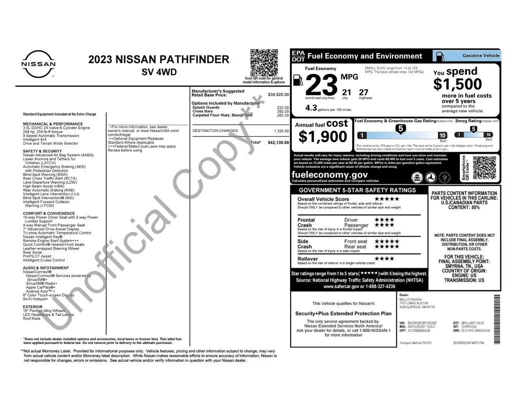 Used 2023 Silver Nissan SV image 6