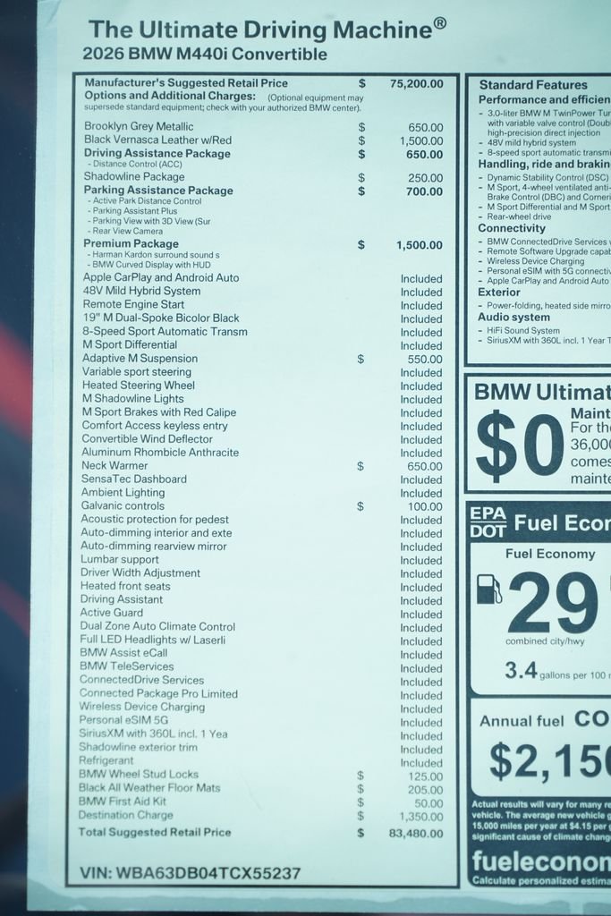 New 2026 Brooklyn Grey Metallic BMW M440i image 10
